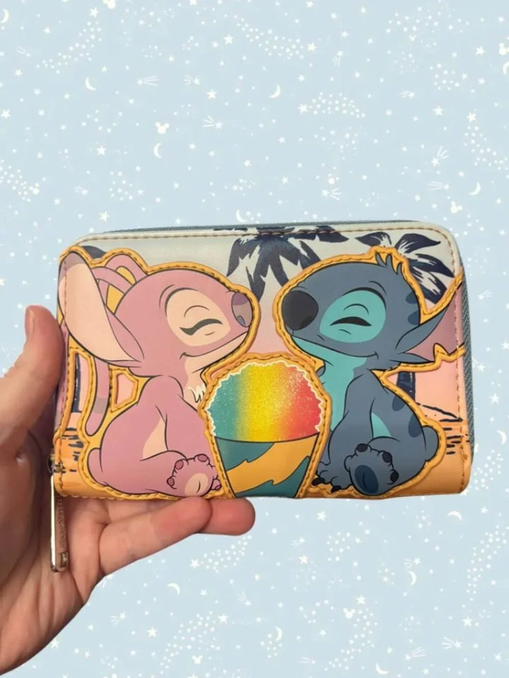 Loungefly Disney Lilo & Stitch Angel and Stitch Shave Ice Mini Backpack and Wall